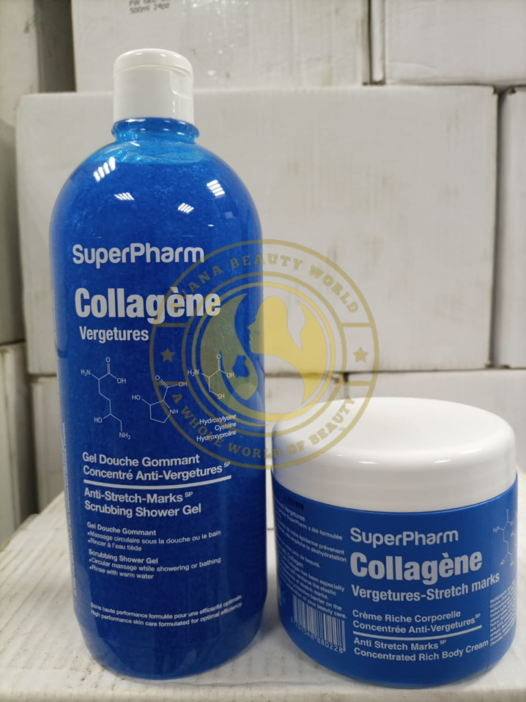 Superpharm Collagène vergetures scrubing shower gel Body cream Avana